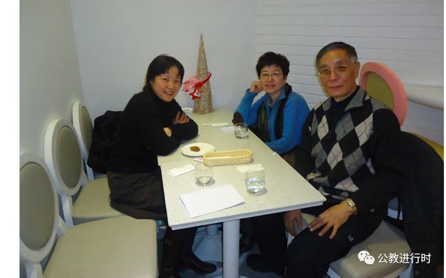 2014年1月作者与任延黎与王美秀老师在徐家汇